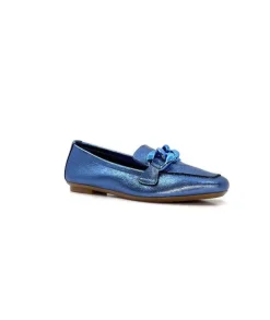 Requins Hartega Cuir Metal Bleu