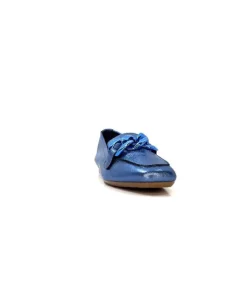 Requins Hartega Cuir Metal Bleu