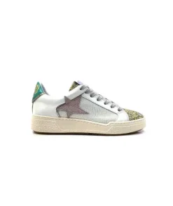 Semerdjian Smr Duck 9433 Cuir Blanc Glitter Or
