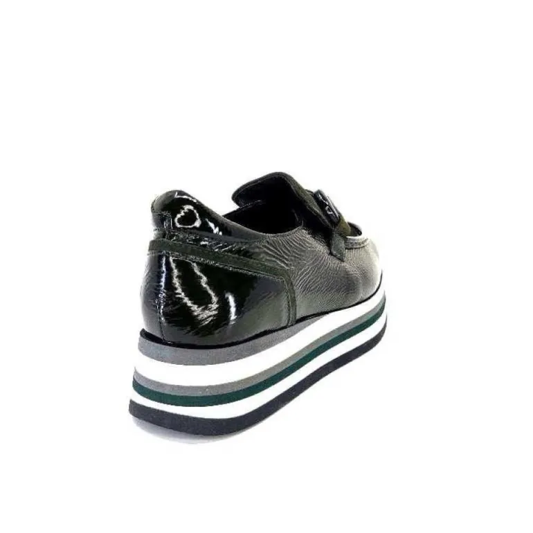 Softwaves 7.78.61 Cuir Vernis Et Daim Kaki
