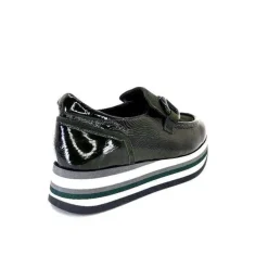 Softwaves 7.78.61 Cuir Vernis Et Daim Kaki