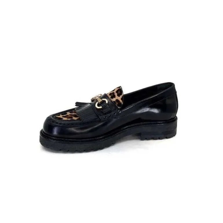 Triver Flight 707.01B Cuir Noir Poulain Leo