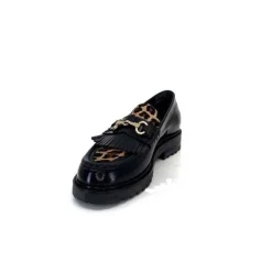Triver Flight 707.01B Cuir Noir Poulain Leo