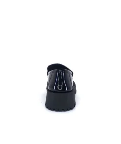 We Do 11244 Cg Cuir Noir & Vernis Blanc