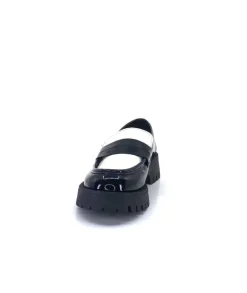 We Do 11244 Cg Cuir Noir & Vernis Blanc
