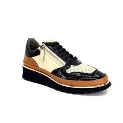 Xsa 9809 Cuir Noir, Marron & Creme