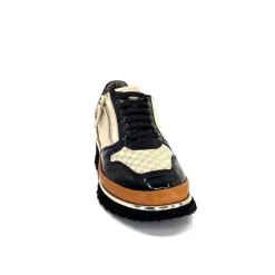 Xsa 9809 Cuir Noir, Marron & Creme